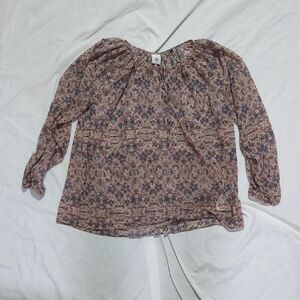 CAbi Multicolor Patterned Blouse